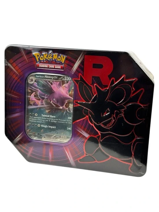 Pokémon TCG Team Rocket’s Nidoking ex Tin Destined Rivals Sealed New Collectible - Picture 9 of 10